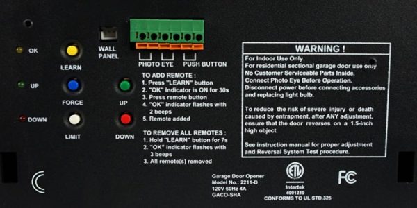 guardian model 715bbu garage door operator